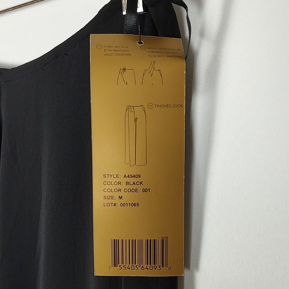 🔥HP🔥 Donna Karan NY 🔥 Black Label Front Bow Tie Closure Pants Medium 90's NWT - Picture 9 of 14